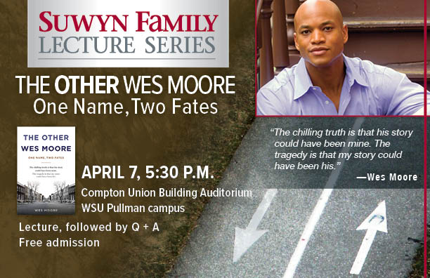 Wes Moore book event postcard front.